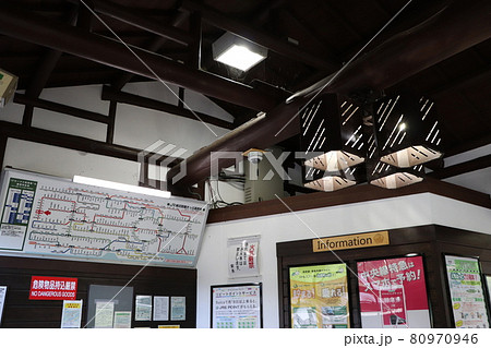 東京都内の無人駅　鳩ノ巣駅構内 80970946