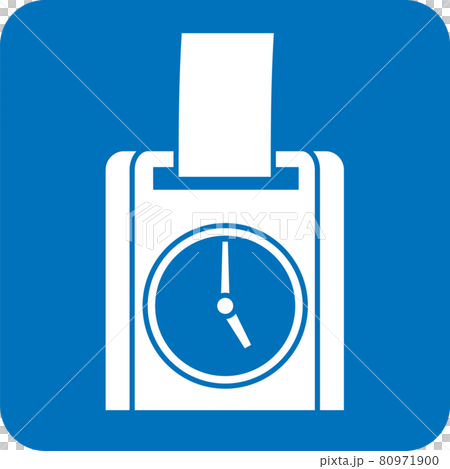 Time card pictogram - Stock Illustration [80971900] - PIXTA