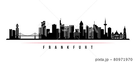 Frankfurt skyline horizontal banner. 80971970