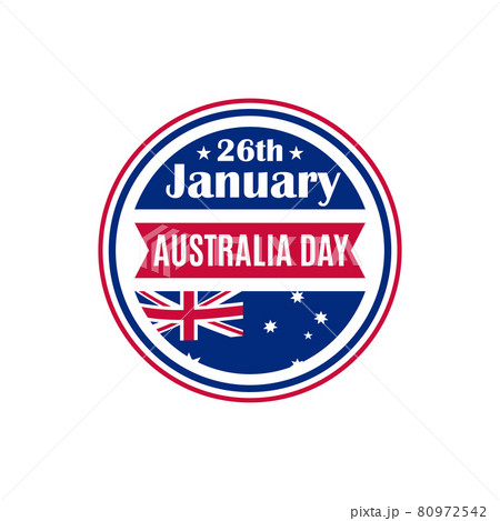 Australia day round badge.  80972542