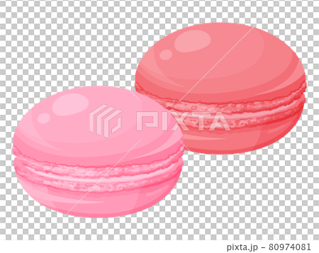 Illustration of macaroons_pink and red Illustration of macaroons_pink and red 80974081