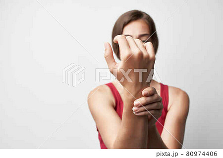 woman with injured arm composition health problems treatment woman with injured arm composition health problems treatment 80974406