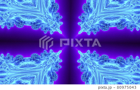 Modern and futuristic abstract digital neon background kaleidoscope pattern ideal for technology 80975043