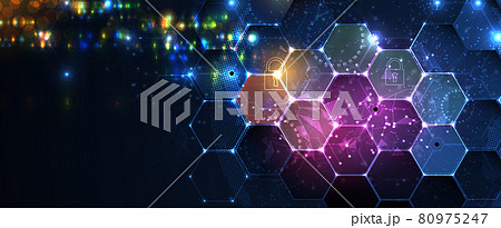 internet digital security technology concept for business background. Lock on circuit board internet digital security technology concept for business background. Lock on circuit board 80975247