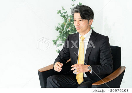 ビジネスマン　対談　インタビュー 80976103