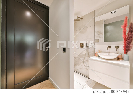Interior design of beautiful and elegant bathroom 80977945
