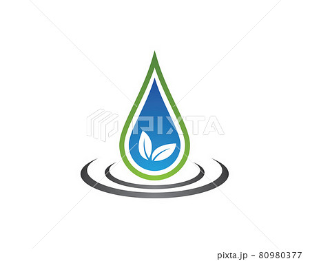 Water drop vector icon illustration 80980377