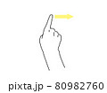 右にスライドする手 80982760