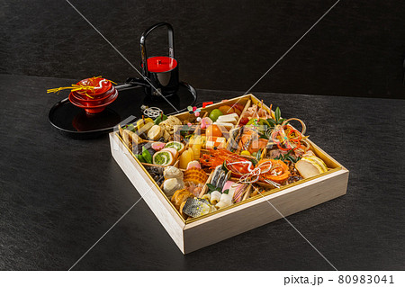 典型的なおせち料理　Japanese food  New Year dishes (OSECHI) 80983041