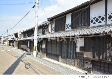 【岡山県】津山の城下町の町並み 80983397