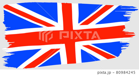 Color Brush strokes British flag Color Brush strokes British flag 80984245