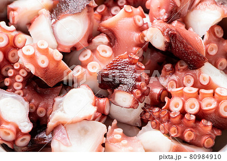 たこのぶつ切りのアップ。 80984910