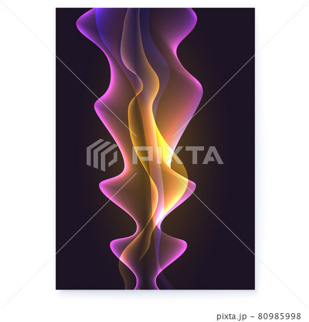 Flowing multi color smoke effect. Blended glowing 80985998