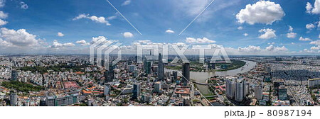 Ho Chi Minh city in a beautiful cloudy day 80987194