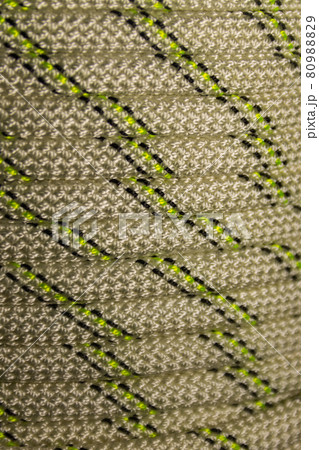 Close-up of coiled sport climbing rope Close-up of coiled sport climbing rope 80988829
