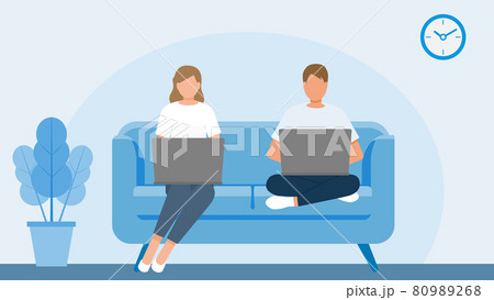 リビング リモートワーク 夫婦 フリーランス 80989268