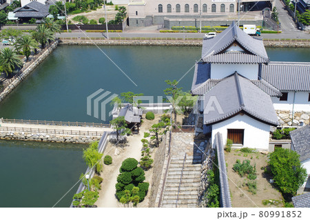 今治城天守から眺めた堀の景色 今治城天守から眺めた堀の景色 80991852