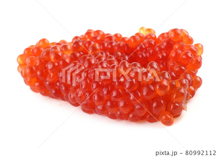 Red caviar isolated on white 80992112