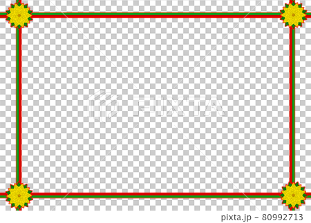聖誕相框相框-絲帶紅邊-5葉黃花-紅邊(明信片比例)問候語 聖誕相框相框-絲帶紅邊-5葉黃花-紅邊(明信片比例)問候語 80992713