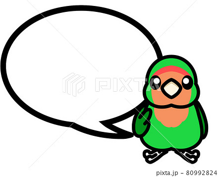 コザクラインコ吹き出し 80992824