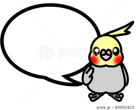 オカメインコ吹き出し 80992825