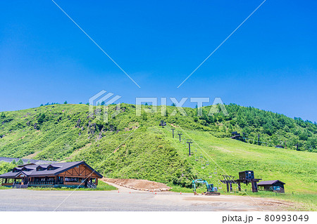 （群馬県）夏の草津温泉スキー場・青葉山ゲレンデ 80993049