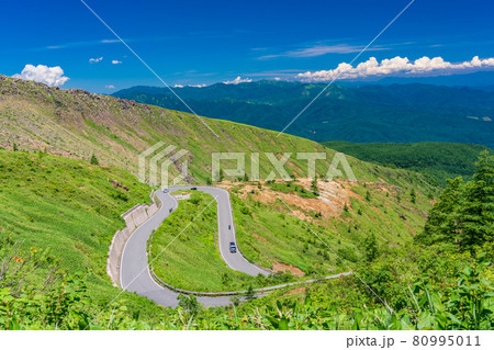 (群馬県)志賀草津道路(さわやか街道) 草津側の景色 (群馬県)志賀草津道路(さわやか街道) 草津側の景色 80995011