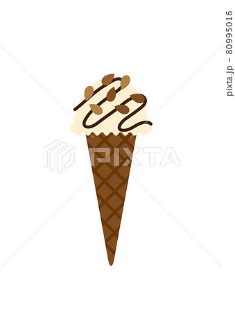 バニラアイスクリームのイラストのイラスト素材