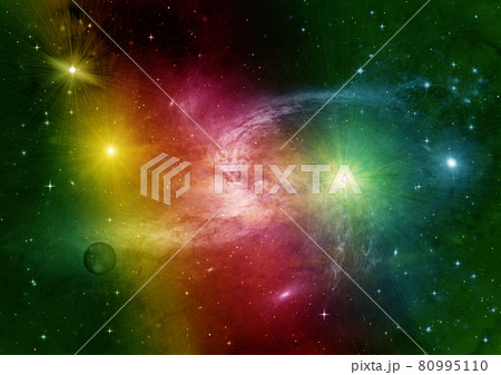 galaxy in a free space. 3D rendering galaxy in a free space. 3D rendering 80995110