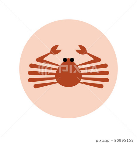 カニのアイコンのイラスト素材