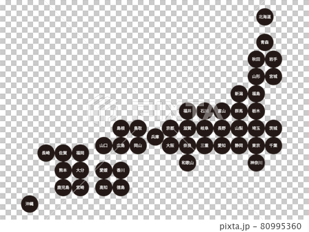 日本地図イラスト_デフォルメC_06 日本地図イラスト_デフォルメC_06 80995360