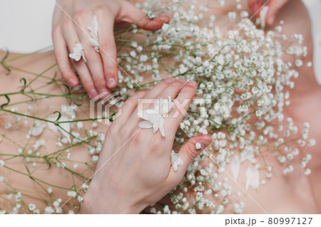 Young man model with flowers. Beauty boy portrait. Young man model with flowers. Beauty boy portrait. 80997127