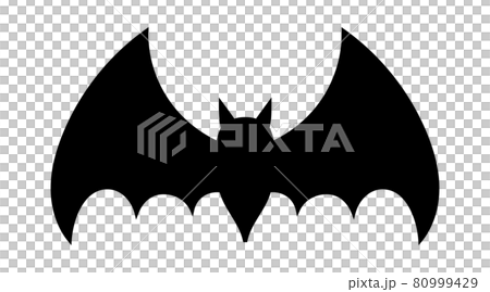 シンプルなコウモリのイラスト ハロウィンのイラスト素材 のイラスト素材