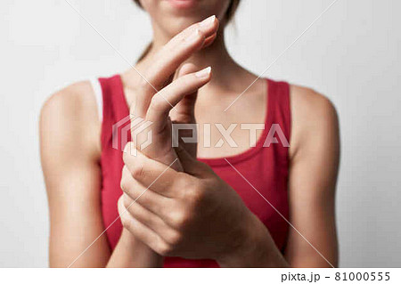 woman with joint pain in fingers arthritis rheumatism woman with joint pain in fingers arthritis rheumatism 81000555