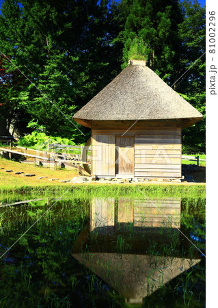 岩手県遠野市　夏の山口の水車小屋 81002296