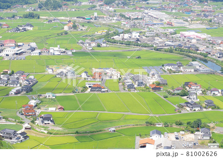 世羅古城山から眺めた夏の田園風景 81002626
