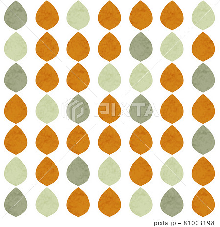 北欧風葉っぱパターン 茶色のイラスト素材