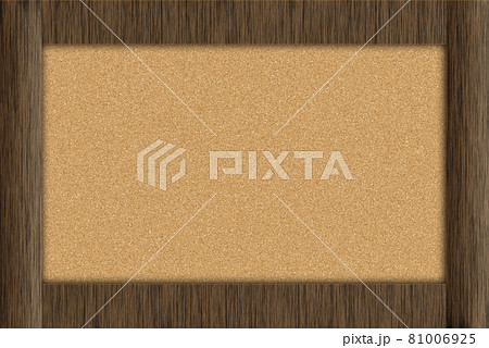 木枠のフレームに入ったコルクボードの背景素材のイラスト素材