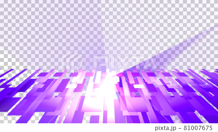 CGスクエア　多数の四角形の背景素材　光源あり 81007675