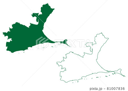 Ramanathapuram district (Tamil Nadu State, Republic of India) map vector illustration, scribble sketch Ramnad map 81007836