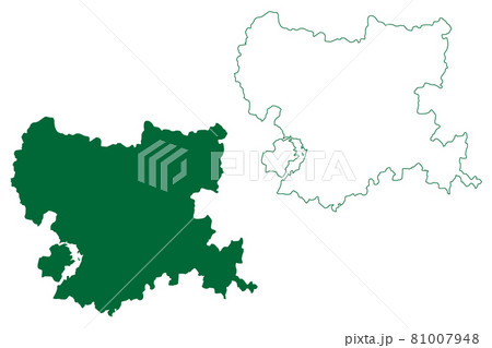 Tonk district (Rajasthan State, Republic of India) map vector illustration, scribble sketch Tonk map 81007948