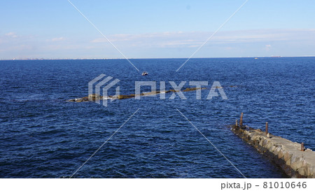 秋の東京湾の第二海堡 81010646