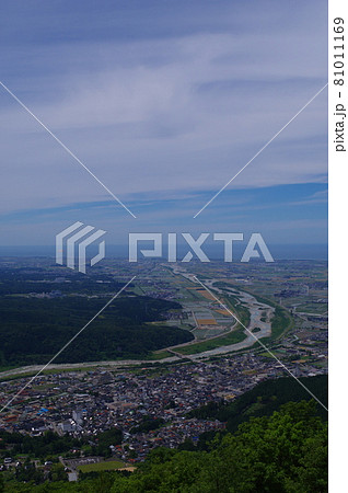 獅子吼高原からの加賀平野の眺め　白山手取川ジオパーク 81011169