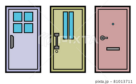 住宅設備の玄関扉のシンプルなイラストのイラスト素材