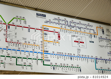 近鉄奈良駅のきっぷ運賃表の写真素材 [81014924] - PIXTA