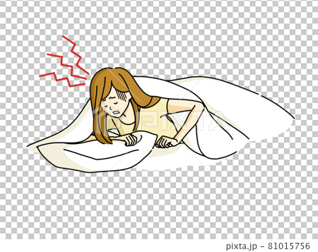 寝起きや就寝時に頭痛で悩む女性 81015756