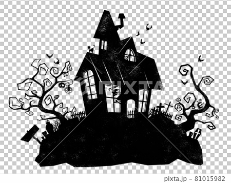 ハロウィンのシルエット素材 - 背景透過 - 切り抜かれています 81015982