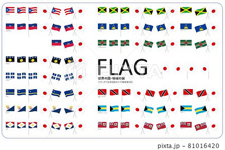 世界の国旗　地域の旗　フラッグ　（北米＆カリブ海）　02 81016420