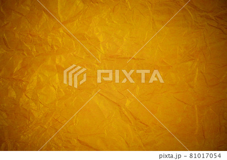 Crumpled gold paper recycling background. 81017054
