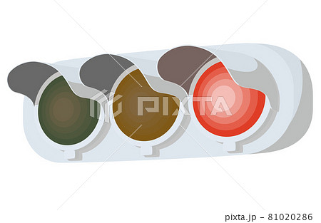 交通信号機 赤信号 のイラスト素材
